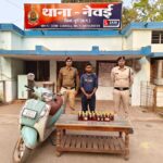 शराब विक्रय के लिये शराब परिवहन करने वाला आरोपी चढा पुलिस के हत्थे