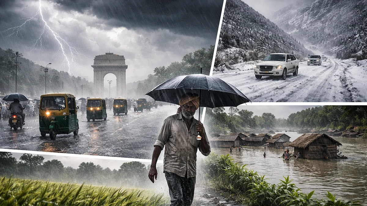 खड़ी फसल पर मौसम की मार, दिल्ली से यूपी तक बारिश का कहर, 19 राज्यों में तेज आंधी का अलर्ट…