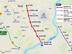 गणेश भगवान मूर्ति विसर्जन हेतु मार्ग :- मुर्गा चौक – 25 मिलियन चौक – सेक्टर 09 चौक – MD बंगला तिराहा – जेल तिराहा – महाराजा चौक – पुलगांव चौक – शिवनाथ नदी विसर्जन स्थल।