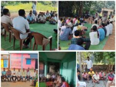 गरियाबंद पुलिस द्वारा जन चौपाल के माध्यम से ग्रामीणों से सीधा संवाद, अपराध नियंत्रण और जन सुरक्षा के लिए सीसीटीवी कैमरे लगाने व्यापारी संघ व ग्रामीणों को किया गया प्रेरित।